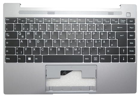 RTDPART Laptop Palmrest -Tastatur für MEDION AKOYA E14308 MD64030 Grau Top -Fall Schwarz Deutsch Gr Tastatur