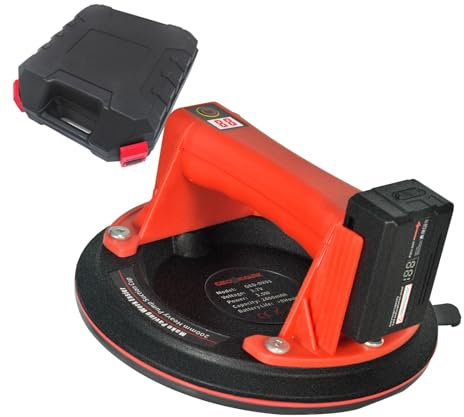 H HOLDPEAK Ventouse Carrelage, 8 Ventouse Vitre, Ventouse à Double Semelle en Caoutchouc pour Transport de Vitres, Plaques, Carrelage, Charge 200 kg Aspiration Automatique