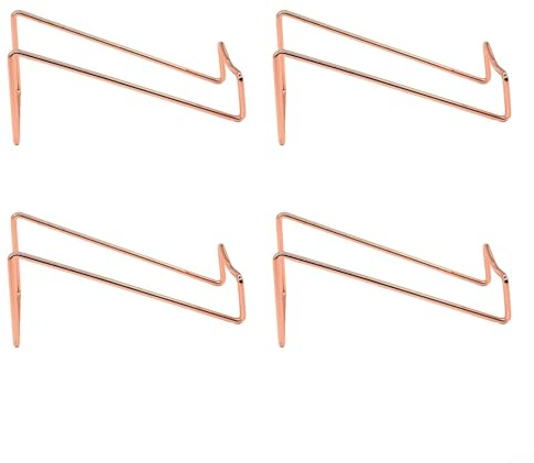 Carpango Lot de 4 supports de bouteilles de vin en métal pour rangement de bouteilles d'alcool (B)