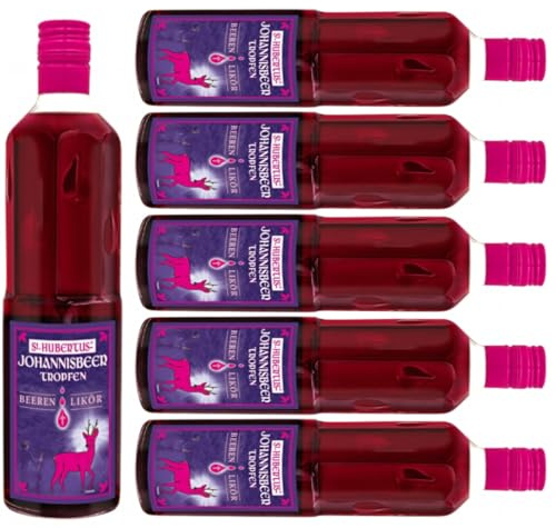 Mit Pufai Grocery, St. Hubertus Tropfen Johannisbeer Likör Beeren Likör 500 Milliliter x 6 FLASCHE