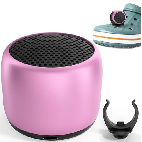 Bluetooth Speaker for Crocs V2 - Upgraded Wireless Mini Speaker to Attach to Clogs - Pink Set