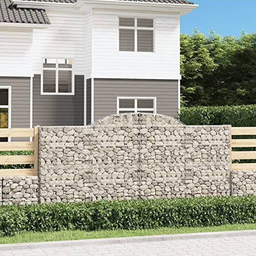 ZEYUAN Paniers à gabions arqués 15 pcs 300x50x140/160 cm Fer galvanisé,Kit Gabion,Gabion Walls