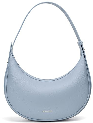 BOSTANTEN Handtasche Damen Klein Umhängetasche Crossbody Hobo Bag for Women PU Leder Schultertasche Damen Klein Handtaschen mit Verstellbares Riemen,Hellblau