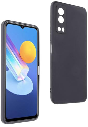 REY Cover in Gel TPU Nera per Vivo Y72 5G - Y52 5G - IQOO Z3 5G, Ultra Sottile 0,33 mm, Morbido Flessibile, Custodia Silicone
