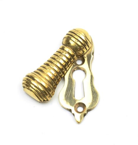 Oakcrafts - Beehive Escutcheon with Cover in Polished Brass