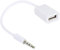 Plookyoe Enchufe de Audio AUX Macho de 3.5 Mm Jack una USB 2.0 Hembra Convertidor Cable Cable Coche MP3