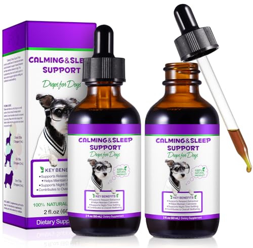 2 Pack Melatonin for Dogs & Cats, Dog Melatonin, Helps with Noise, Fireworks, Separation Anxiety & Travel Anxiety, Promote Relaxation & Deep Sleep for Cat & Dog