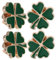 KOMBIUDA 4-teilige Broschen Aus Emailleguss Im Retro-stil 4-stufiges Kleeblatt-set Accessoires St Patrick's Day