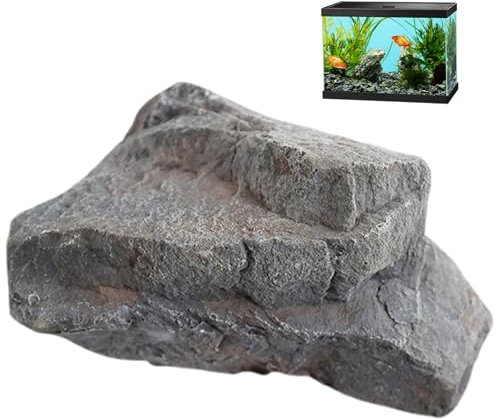 NASSMOSSE Faux rochers Rectangle réaliste Artificiel Faux Paysage Rock Bricolage intérieur extérieur Terre décorative légère PU météo-résistance rochers pour Jardin, Cour, pelouse (Style 1)