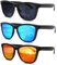 BTHRORO 3 Paia Occhiali da Sole Uomo Rettangolare Polarizzati Occhiali Retrò Vintage UV400 Sunglasses per Donna Spiaggia Viaggio Guida Pesca