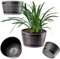 KADAX Pot de Fleurs Rond en Plastique résistant aux intempéries, Aspect Bois, décoratif pour Jardin (Marron Moka)
