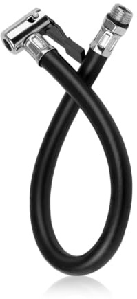 PHMING Reifenfüller Schlauch, Abnehmbar Reifenfüller Schlauchadapter, Reifenfüllschlauch 36,5cm Lang, Mit Gummiring, für Auto Motorrad Fahrrad