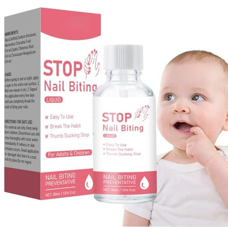 Renopfect Anti Nagelbeißen Lack Für Kinder | Bittere Flüssigkeit Gegen Nägelkauen 30ml | Ohne Beißen Stärkende Tinktur Zur Daumenentwöhnung Für Babys Kleinkinder & Erwachsene
