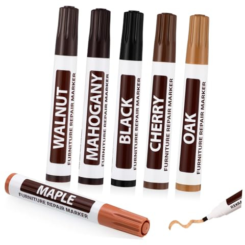 ERINGOGO Möbel Ausbesserungsstift und Möbelpflege 6 Stück aus Kunststoff zum Kaschieren von Kratzern Geeignet für Holzmöbel