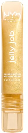 NYX Professional Makeup Lip Gloss, Plumping Peptide Formula, Glow Job | High-Shine Plumping Lip Gloss with Peptide Complex & Cherry Oil for Glassy, Non-Sticky Volume