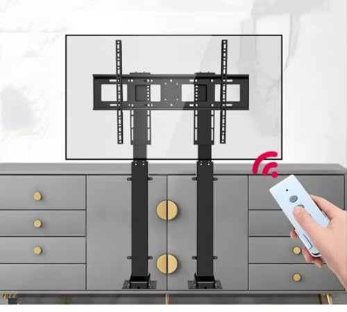 Electric TV Lift Stand, Motorized Adjustable TV Mount with Remote Control, Double Motor Mechanism for TVs Up to 120 Inches