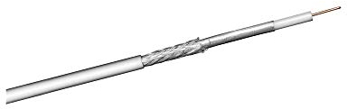 Goobay 67102 SAT Koaxialkabel Satellitenkabel 100 dB / Antennenkabel 250m / 2fach geschirmt / Kabelfernsehen HDTV - DVB-T - DVB-S Fernsehkabel / Class A CCS Koax SAT Kabel / Weiß / 250m
