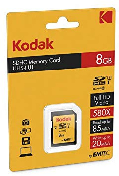 KODAK Carte Mémoire Flash – Carte microSD Haute Performance, Vitesse de Lecture Jusqu’à 100 Mo/s, Class 10, UHS-I, Idéale pour Smartphones, Tablettes, Caméras et Drones