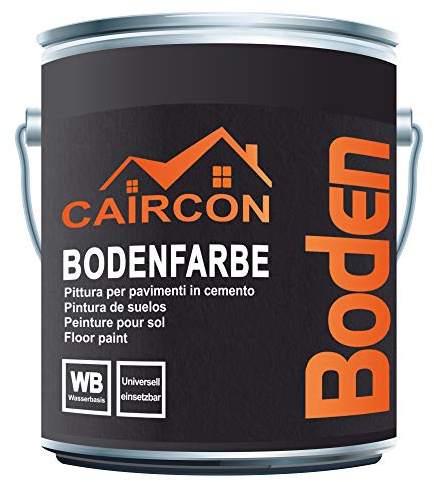 CAIRCON Peinture sol pour béton - Antidérapant, imperméable, flexible - Noir 5L