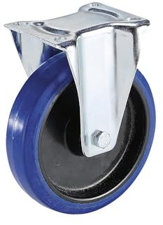 Proroll | Vollelastik-Reifen auf Kunststoff-Felge | Rad-Ø x Breite 125 x 36 mm | Bockrolle