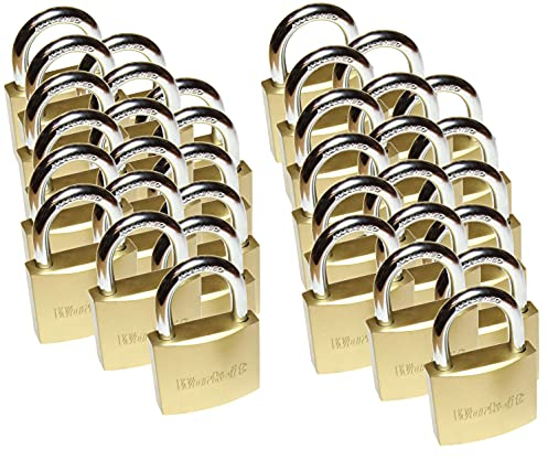 Work-it-Set mit 36 soliden Vorhängeschlössern, 38 mm, mit 216 Schlüsseln, gleichzeitig verriegelbar