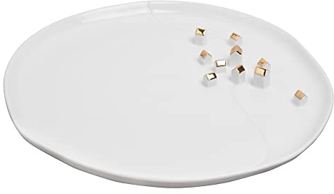 Räder 89851 Living - Porzellangeschichten - Teller - Dorf - Gold - Ø 32cm