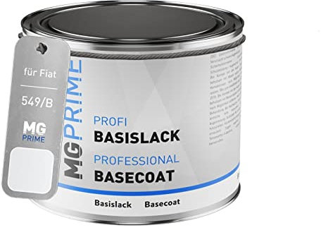 MG PRIME Vernice per auto Barattolo pronto all’uso per Fiat 549/B / 549 Bianco/Ducato Weiss Vernice di base 0,5 litri 500ml