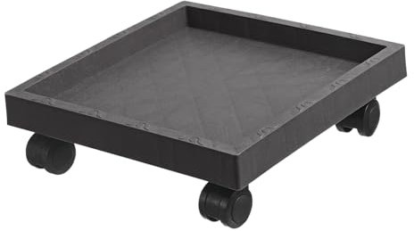 YARNOW Sottovasi Quadrati 29x29 Supporto per Vassoio Portavaso per Ruote con Temperata E Base Ispessita Supporto per Rimovibile per Patio Sottovaso Rettangolare con Ruote