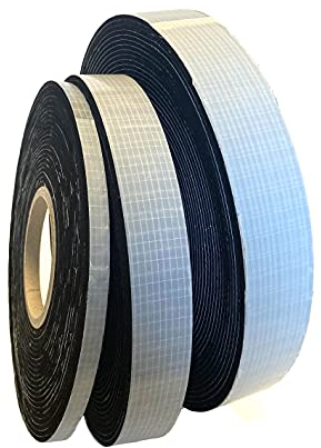 Sarian Moosgummi Dichtungsband 10m Rolle, Schwarz, EPDM, Wasserdicht, Selbstklebend, 40mm x 3mm (10m Rolle)