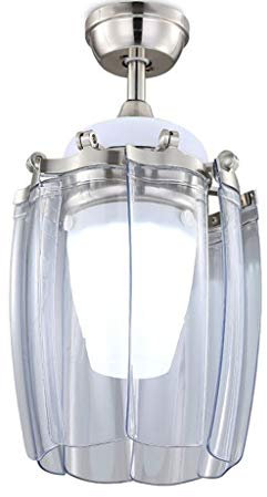 Luz silenciosa del ventilador de techo 42 pulgadas ventilador de la lámpara ABS Cuchillas de techo luz del ventilador Moda abanico plegable luces Moda invisible techo Lámpara de silencio Ventilador Ah