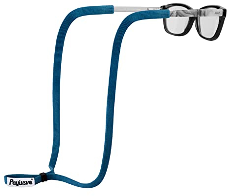 Payivsve Cinturini per Occhiali da Sole, Cordoncino Regolabile per Occhiali, Cinturino per Occhiali Sportivi e da Sole, Ideale per Uomo, Donna, Bambino(Blu)