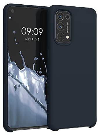 kwmobile Handyhülle für Oppo Find X3 Lite Hülle - Case Silikon - Kabelloses Laden - Schutzhülle Cover in Heidelbeerblau