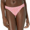 Amazon Essentials Bas de Bikini à Bande Plissée Latérale Femme, Pêche Pâle Micro-Fleuri, 38