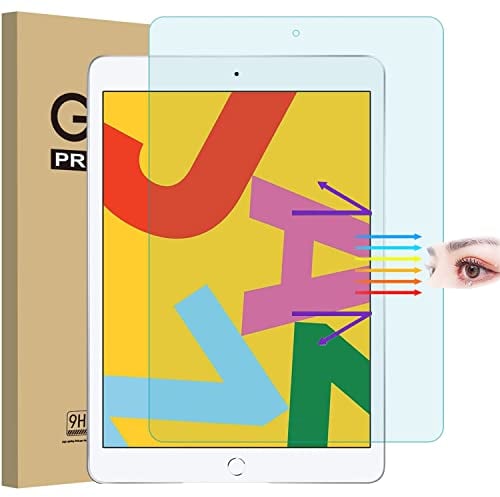 Tasnme HD-Displayschutzfolie für iPad Pro 9,7 Zoll iPad 2017/2018/Air 1/2, Anti-Blaulichtfilter, Anti-Fingerabdruck, gehärtetes Glas