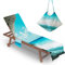 Highdi Sun Lounger Towels with Pockets, 3D Beach Sunbed Towels, Beach Chair Cover Towel, Chaise Lounge Towel Cover, Lounger Mate Beach Towel for Garden Pool (75x210cm,Ocean)