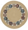 ENGLISH HOME Jute Teppich Rund Boho Deko und Ethno Vintage Look für Wohnzimmer, Schlafzimmer, Outdoor Runder Teppiche im Flur, Esszimmer, Dekorativer Runder Juteteppich Durchmesser 90cm Mehrfarbig