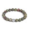 MetJakt Natürliche 8 mm Edelsteine Heilung Crystal Stretch Perlen Armband Armreif mit 925 Sterling Silber Double Happiness Anhänger (Drachenblutstein)