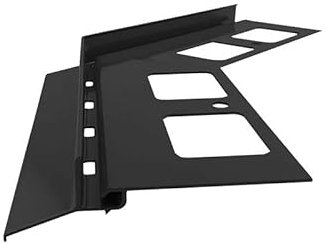 Renoplast® Angle en Aluminium 135° Pour Profilé D'égout K102 Graphite Finition de Terrasse Sols Carrelés sur Mortier-colle Systèmes D'évacuation D'eau Profilé Angulaire Protection Contre la Corrosion