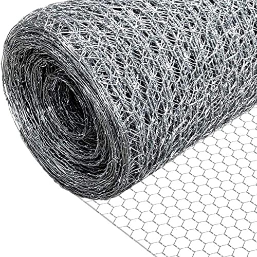 PROREGAL Maschendrahtzaun Sechseckgeflecht KEEPY | Höhe 1,0 Meter, Länge 50 Meter, Maschenweite 16mm, Drahtstärke 0,7mm, Verzinkt | Drahtzaun Hasendraht Kaninchendraht Hühnerdraht Drahtzaun