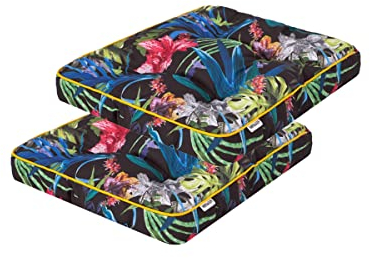 shivler Gartenstuhlauflage Gartenstuhl Auflage Sitzkissen Stuhlkissen Stuhl Sitzauflage Kissen (2 Stck., Bunte Blätter)