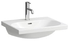 Laufen Lua Waschtisch, 1 Hahnloch, mit Überlauf, 550x460mm, unterbaufähig, H810082, Farbe: Weiß mit LCC