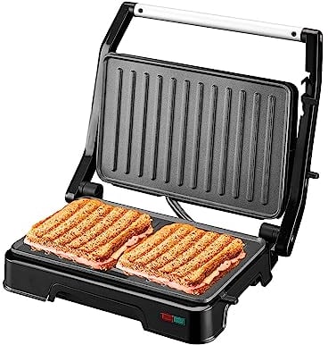 Piastra elettrica con griglia 850 W