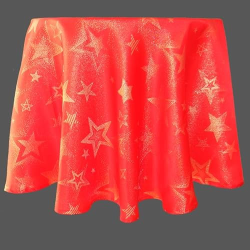 texpot Tischdecke 160 x 220 cm oval in Rot Weihnachten Advent Sterne 100% Polyester