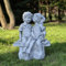 FABRIQ Deko Figur, Kinder an der Wand Steinguss Garten deko, grau Außendekoration, Steinfigur, frostbeständig, antiker Stil