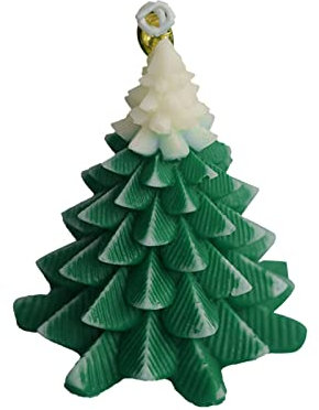 Bougies décoratives en forme de sapin de Noël, avec durée de combustion de 6 heures, bougie en cire de paraffine naturelle, grand bougeoir avec pieds, pour femme, taille unique