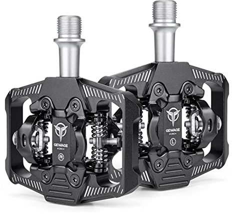 YIWENG Doppelseitige Clip-Pedale MTB-Pedale Fahrradpedale mit Schuhplatten Ersatz für SPD-Mounta-Pedalsystem,Fahrradpedale