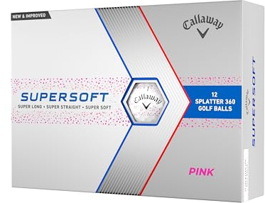 Callaway Golf Supersoft Golfbälle (Version 2023, Pink Splatter)