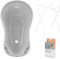 Hylat Baby Badewanne mit Gestell und Abfluss - TÜV Rheinland zertifiziert - ergonomisch und komfortabel für Neugeborene und Babys - Lite-Kollektion - Farbe: Grau, Motiv: Yeti