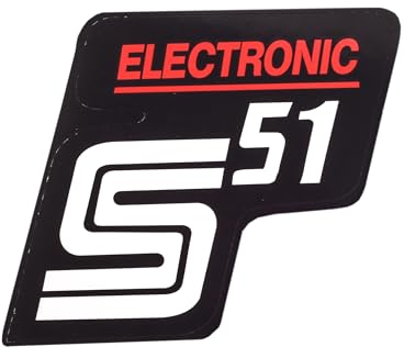 Aufkleber für passt Simson S51 Electronic schwarz-rot 1 Stück