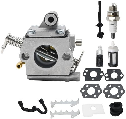 Hoypeyfiy C1Q-S57A Carburetor Kit Replacement for Stihl MS180/MS170/MS170C/MS180C/017/018 Chainsaw Replace C1Q-S57B 1130 120 0603 1130-124-0800